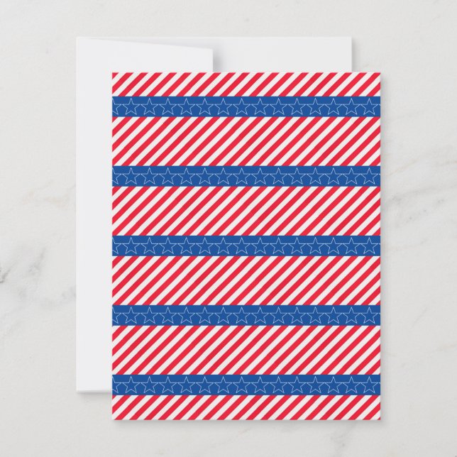 Tarjeta De Agradecimiento Patriótico americano (Anverso)