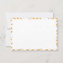 patrón botánico floral naranja