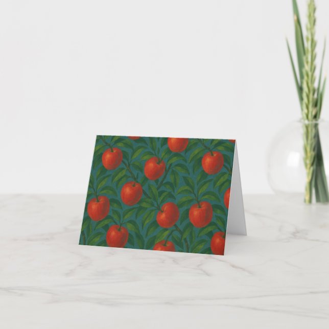 Tarjeta De Agradecimiento Patrón de árbol de manzanas (Anverso)