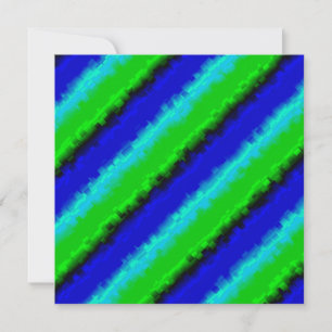 Tarjeta De Agradecimiento Patrón de arco iris 3D abstracto de azul verde