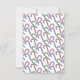 Tarjeta De Agradecimiento Patrón de bastón de purpurina