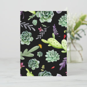 Tarjeta De Agradecimiento Patrón de cactus 2
