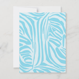 Tarjeta De Agradecimiento Patrón de cebra azul
