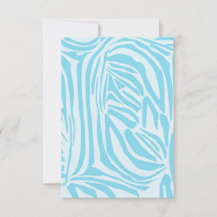 Tarjeta De Agradecimiento Patrón de cebra azul