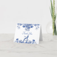 Patrón de China floral azul y blanca con pájaro