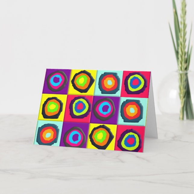 Tarjeta De Agradecimiento patrón de círculos (Anverso)