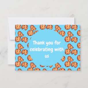 Tarjeta De Agradecimiento Patrón de cookies de chocolate