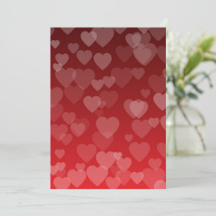 Tarjeta De Agradecimiento Patrón de corazones 19