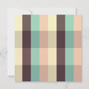 Tarjeta De Agradecimiento Patrón de cuadros pastel en rayas horizontales
