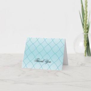 Tarjeta De Agradecimiento Patrón de Diamante Azul Acuático Gracias