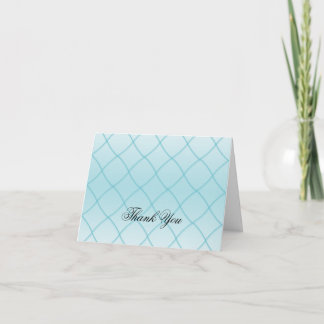 Tarjeta De Agradecimiento Patrón de Diamante Azul Acuático Gracias