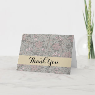 Tarjeta De Agradecimiento Patrón de Flor de Jazmín de William Morris