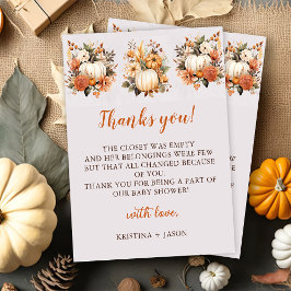 Tarjeta De Agradecimiento Patrón de Flor Silvestre Caída