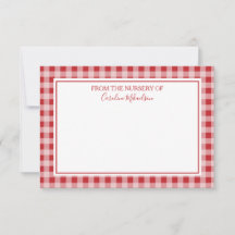 Patrón de Gingham personalizado rojo y blanco