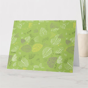 Tarjeta De Agradecimiento Patrón de hojas de otoño 6