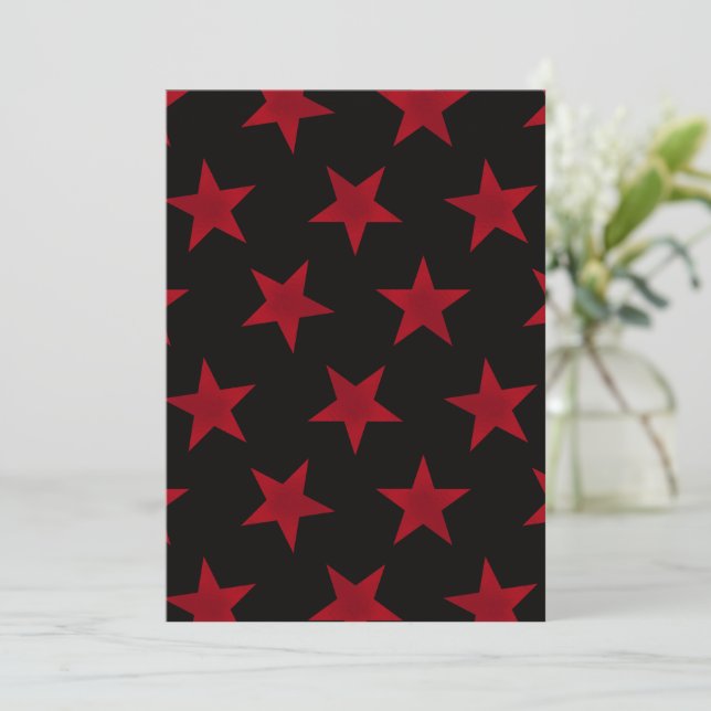 Tarjeta De Agradecimiento Patrón de las estrellas doradas 8 (Anverso de pie)