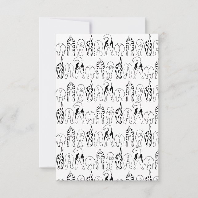 Tarjeta De Agradecimiento Patrón de manchas de perro (Anverso)