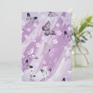 Tarjeta De Agradecimiento Patrón de Mariposa 8