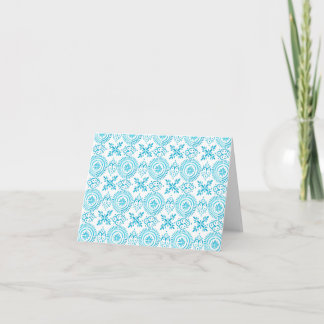 Tarjeta De Agradecimiento Patrón de mosaico azul siciliano