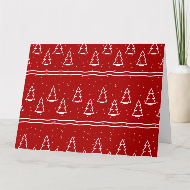 Tarjeta De Agradecimiento Patrón de navidades 116 (Anverso)