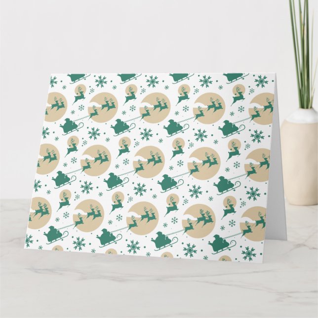 Tarjeta De Agradecimiento Patrón de navidades 118 (Anverso)