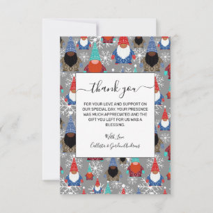Tarjeta De Agradecimiento Patrón de Navidades de Ilustraciones de copo de ni