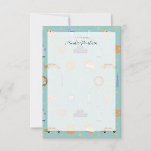 Tarjeta De Agradecimiento Patrón de NYC lindo Nombre personalizado color tur