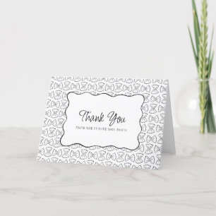 Tarjeta De Agradecimiento Patrón de pasta que es más ducha de novia italiana