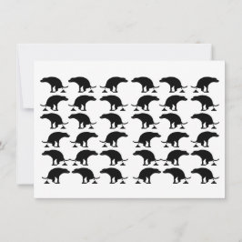Tarjeta De Agradecimiento Patrón de Perro Defecando Divertido