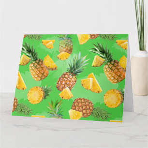 Tarjeta De Agradecimiento Patrón de Piña 6