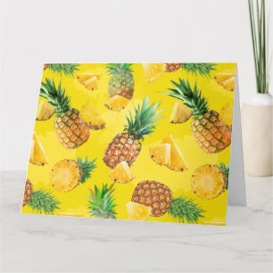 Tarjeta De Agradecimiento Patrón de Piña 7