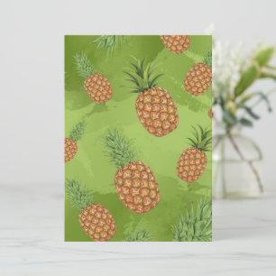 Tarjeta De Agradecimiento Patrón de piña acuarela 4