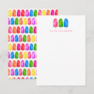 Tarjeta De Agradecimiento Patrón de piruleta de helado colorido