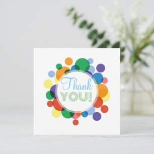 Tarjeta De Agradecimiento Patrón de puntos de arcoíris personalizado