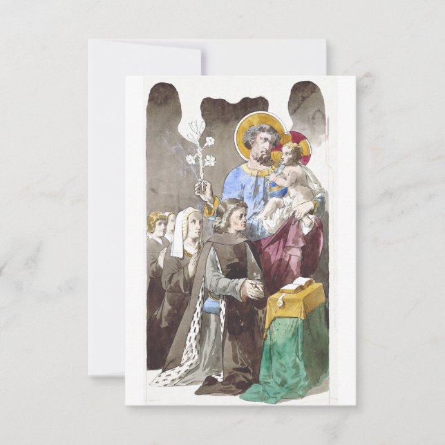 Tarjeta De Agradecimiento Patrón de San José de la Iglesia Universal (Anverso)