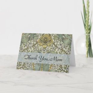 Tarjeta De Agradecimiento Patrón de Thicket de la primavera de William Morri