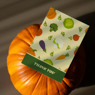 Tarjeta De Agradecimiento Patrón de verduras