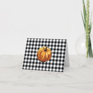 Tarjeta De Agradecimiento Patrón de verificación de búfalo de calabaza