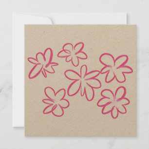 Tarjeta De Agradecimiento Patrón floral