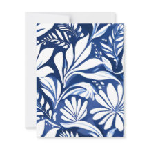 Patrón floral acuarela botánico azul