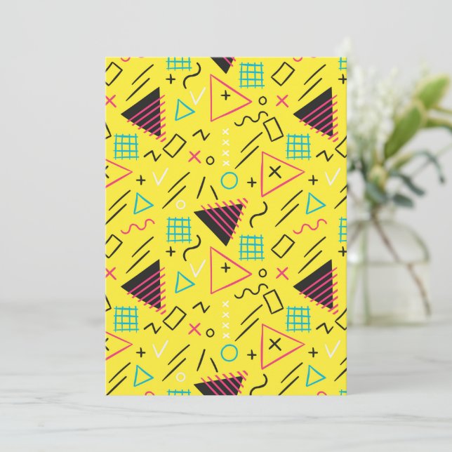 Tarjeta De Agradecimiento Patrón geométrico 6 (Anverso de pie)