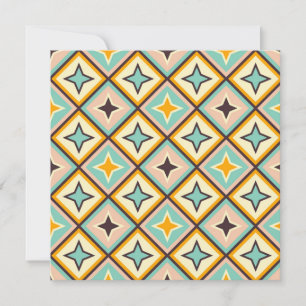 Tarjeta De Agradecimiento Patrón geométrico abstracto con formas de diamante
