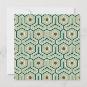 Tarjeta De Agradecimiento Patrón geométrico con hexágonos entrelazados
