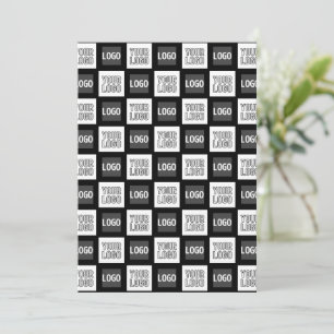 Tarjeta De Agradecimiento Patrón repetitivo de dos logotipos o imágenes