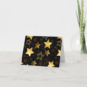Tarjeta De Agradecimiento Patrón sin foco con las estrellas doradas