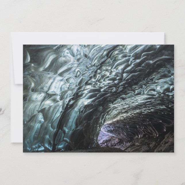Tarjeta De Agradecimiento Patrones de pared de cueva de hielo (Anverso)