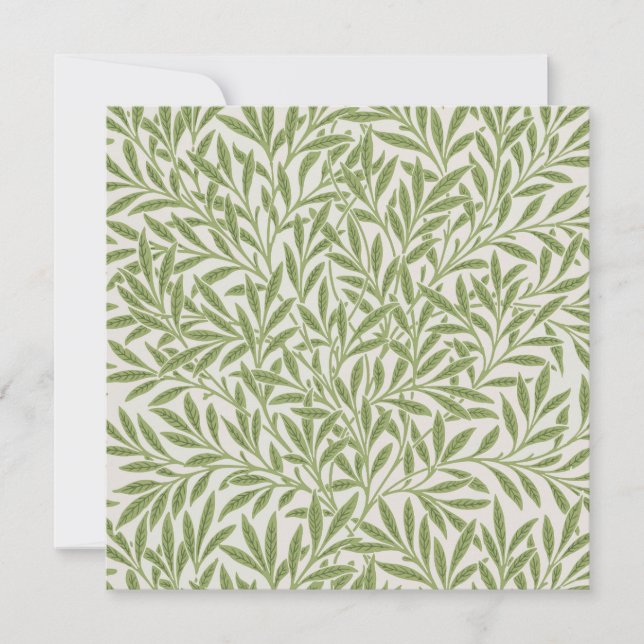 Tarjeta De Agradecimiento Pattern of green leafy branches  (Anverso)
