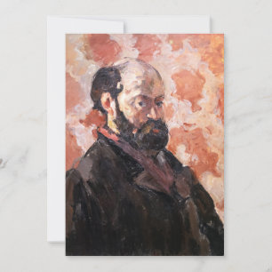 Tarjeta De Agradecimiento Paul Cezanne - Autorretrato con fondo rosa