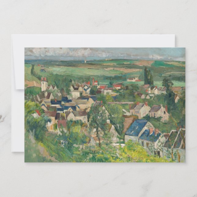 Tarjeta De Agradecimiento Paul Cezanne - Auvers, vista panorámica (Anverso)