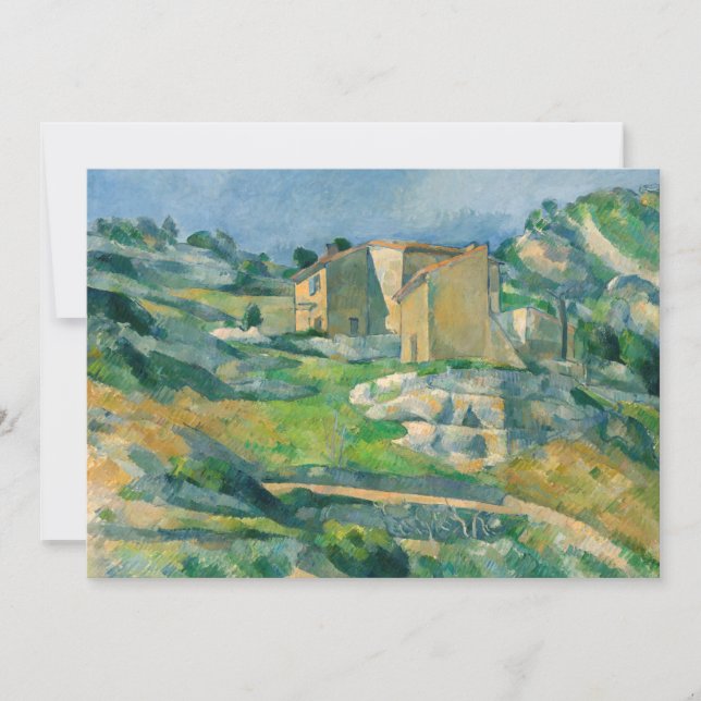 Tarjeta De Agradecimiento Paul Cezanne - Casas en Provenza, Valle de Riaux (Anverso)